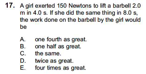 Physics Sample Question